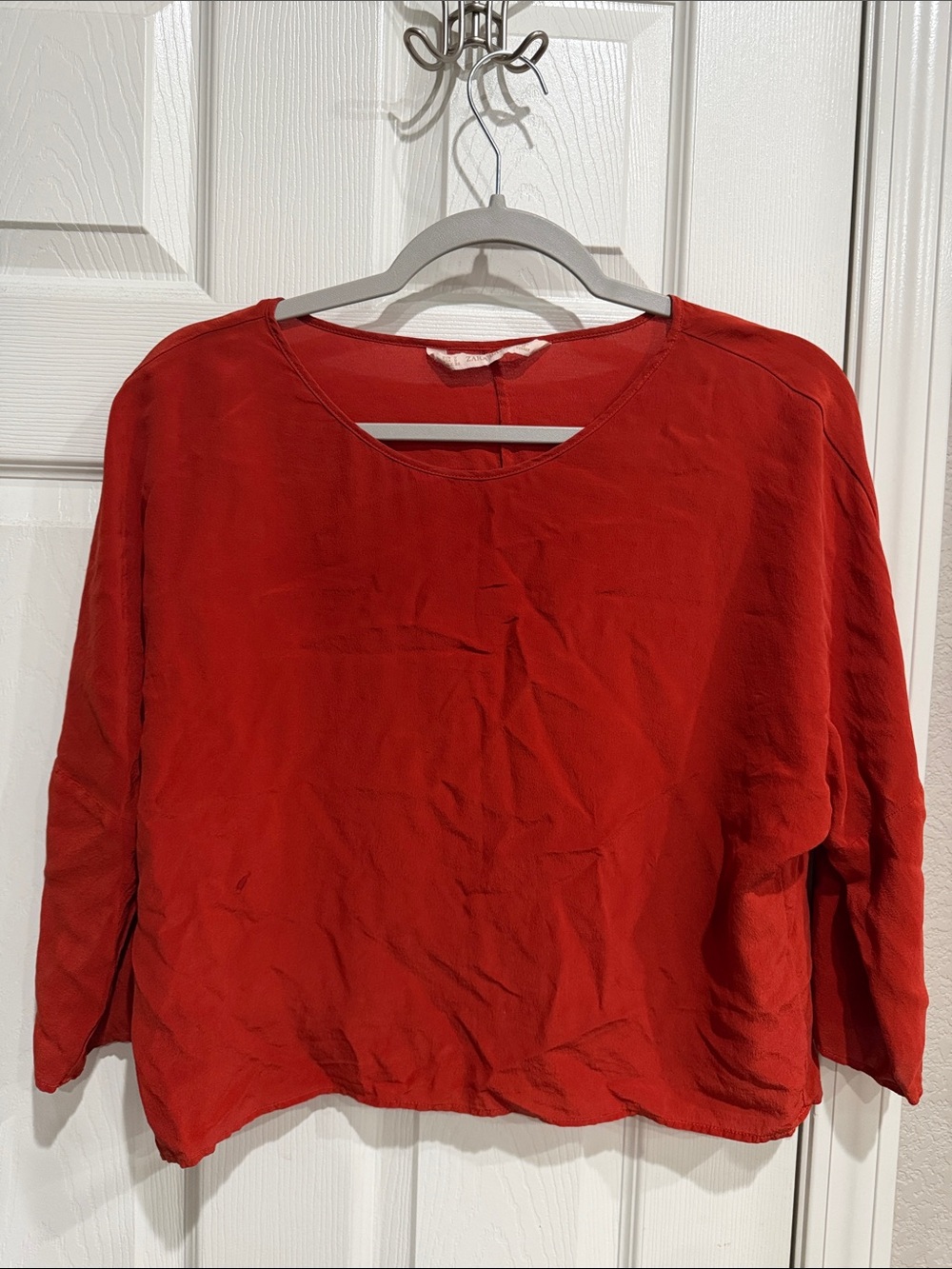 Women’s Zara Red Lightweight Scoop Neck Top